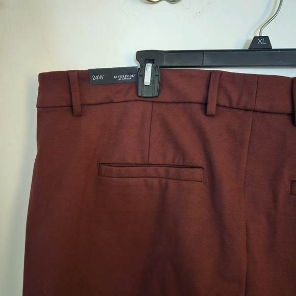 Liverpool Kelsey Trouser Super Stretch Trouser Pants Bourdeaux Burgandy sz 24 - Picture 5 of 14